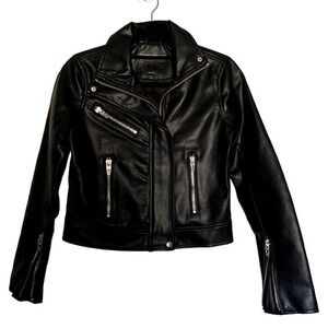 BLANK NYC Black Faux Leather Moto‎ Jacket